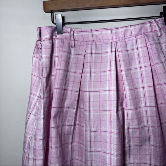Hot Topic Sweet Society Pink & Lavender Plaid Pleated Skirt Size XL - Picture 7 of 11